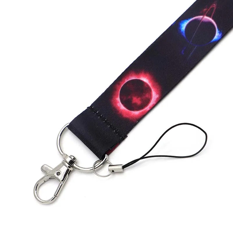 

20pcs/lot Space Planet Lanyard For Keychain ID Card Pass Phone Rope Badge Holder Ribbon Universe Lanyards Key Necklace Q988