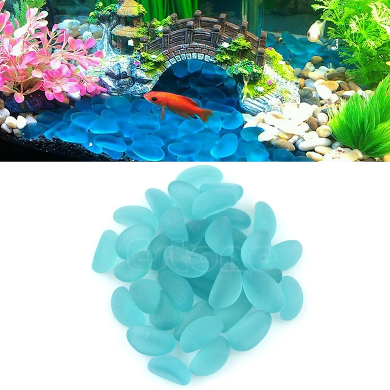 100 г/лот Декоративные Искусственные стеклянные камушки для аквариума украшения