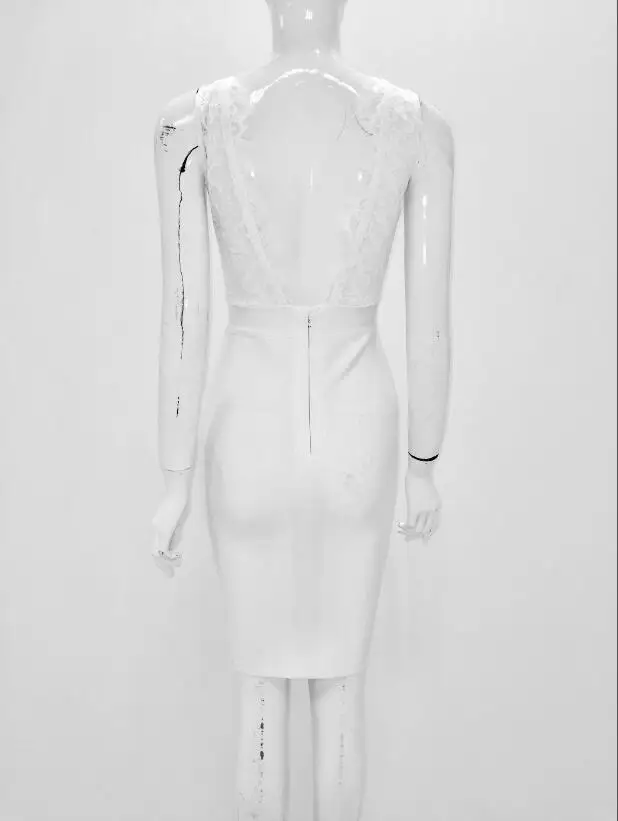 Для женщин модные пикантные глубоким v образным вырезом кружева белый