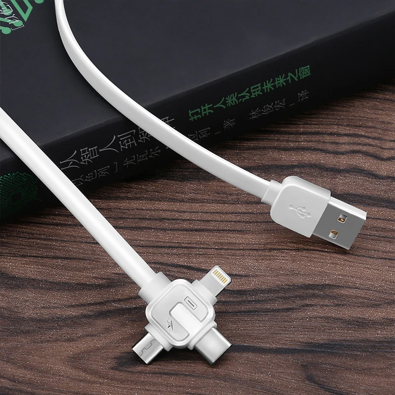 NOHON TPE 3 в 1 USB кабель для передачи данных iphone 8 Plus X XS MAX XR Быстрая зарядка
