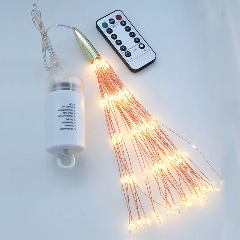40 световых палочек 200LED Солнечный DIY свет гирлянда фонарь Хэллоуин Рождественская