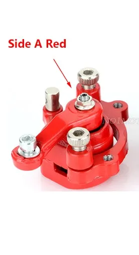 Side A Red 1 шт., передний или задний дисковый тормозной суппорт для 47cc 49cc, скутер, детский кроссер, 2 такта, квадроцикл, мини карманный велосипед, скутер, квадроцикл - Цвет: Side A Red