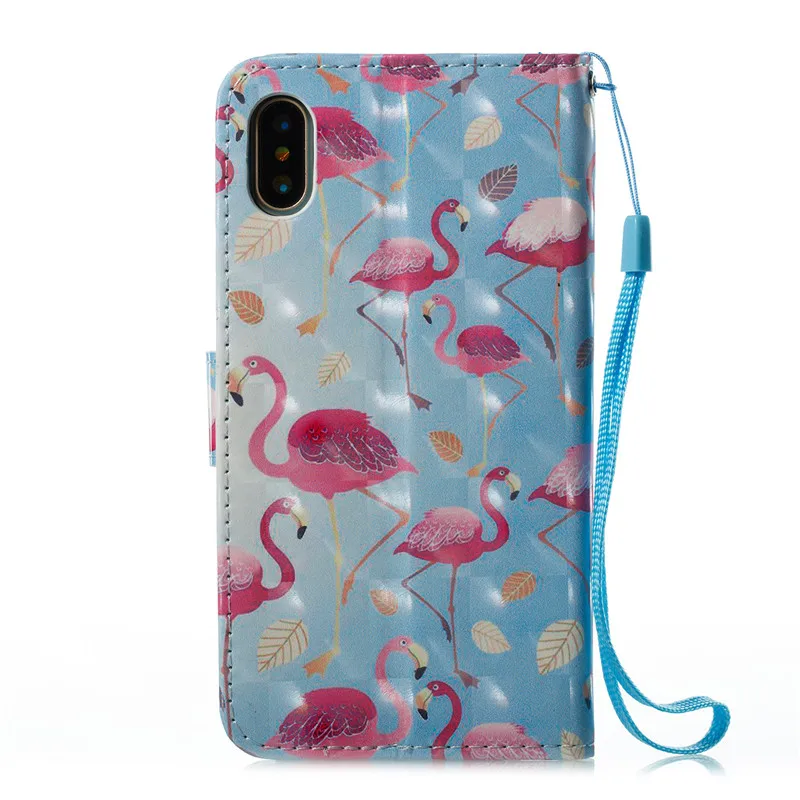 Чехол Wekays для Apple Iphone X, 5, 5S, 6, 6 S, 6 plus, 6 S, 7, 8 Plus, кожаный флип-чехол с милым рисунком единорога, бабочки