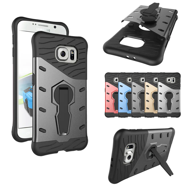 100 шт./лот. тяжелых ударопрочный анти шок 360 градусов kickstand тпу + pc hybrid case для samsung