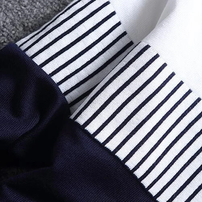 

2019 Men Brand Autumn Fashion Casual Striped Cotton Sweater Men O-Neck Warm 100% Cotton Knit Men's Sweaters Pullovers Coat Men