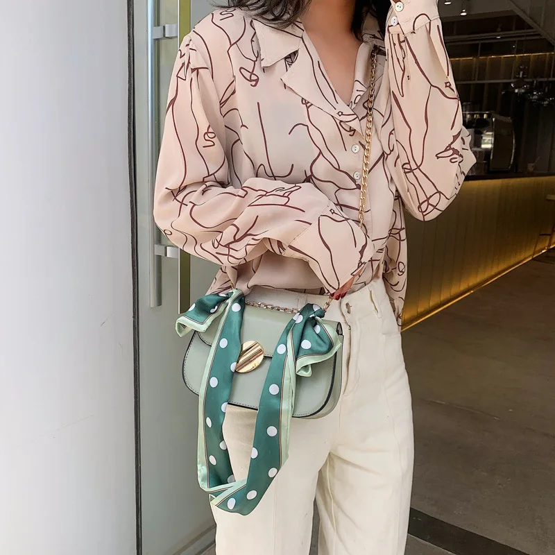 Новая дизайнерская сумка через плечо с шарфами 2019 модная маленькая квадратная