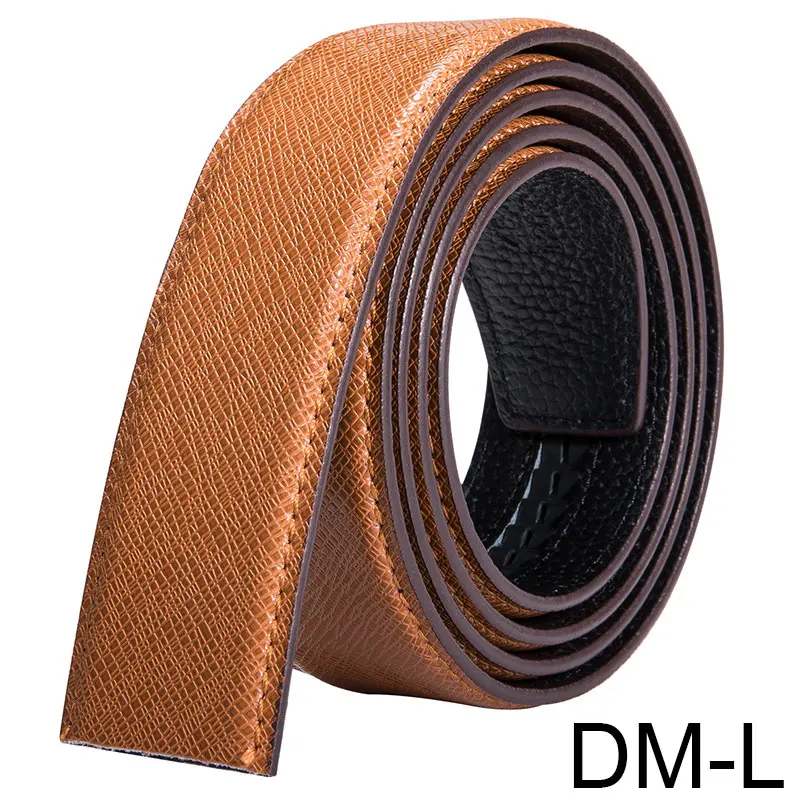 DM-L Бренд Hi-Tie, мужской ремень без пряжки, высокое качество, Воловья кожа, натуральная кожа, ремень без пряжки, Мужские автоматические кожаные ремни - Цвет: DM-L