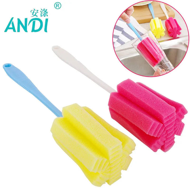 2 шт./партия щетка для чистки чашек губка очистки стекла молочных бутылок скребок