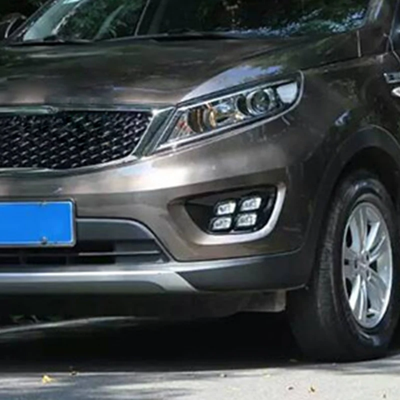 HLXG DRL для kia sportage R дневные ходовые огни четыре глаза дневной свет источник