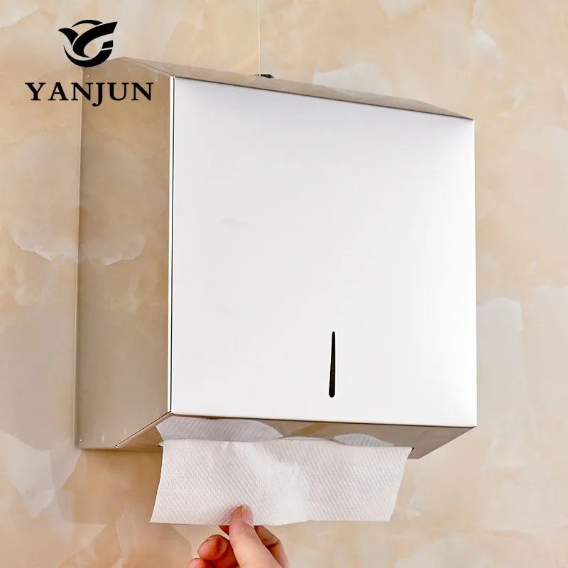 Yanjun настенное крепление из нержавеющей стали, один раз, несколько раз, C-Fold, диспенсер для бумажных полотенец, полировка, готовая YJ-8671