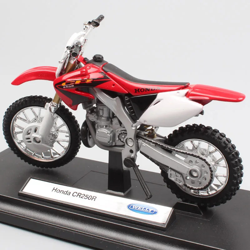 1/18 весы Welly Honda CR250R 250 Мотокросс езда на велосипеде эндуро грязи мотоцикл литья под давлением модель миниатюры автомобиль игрушки подарок для ребенка