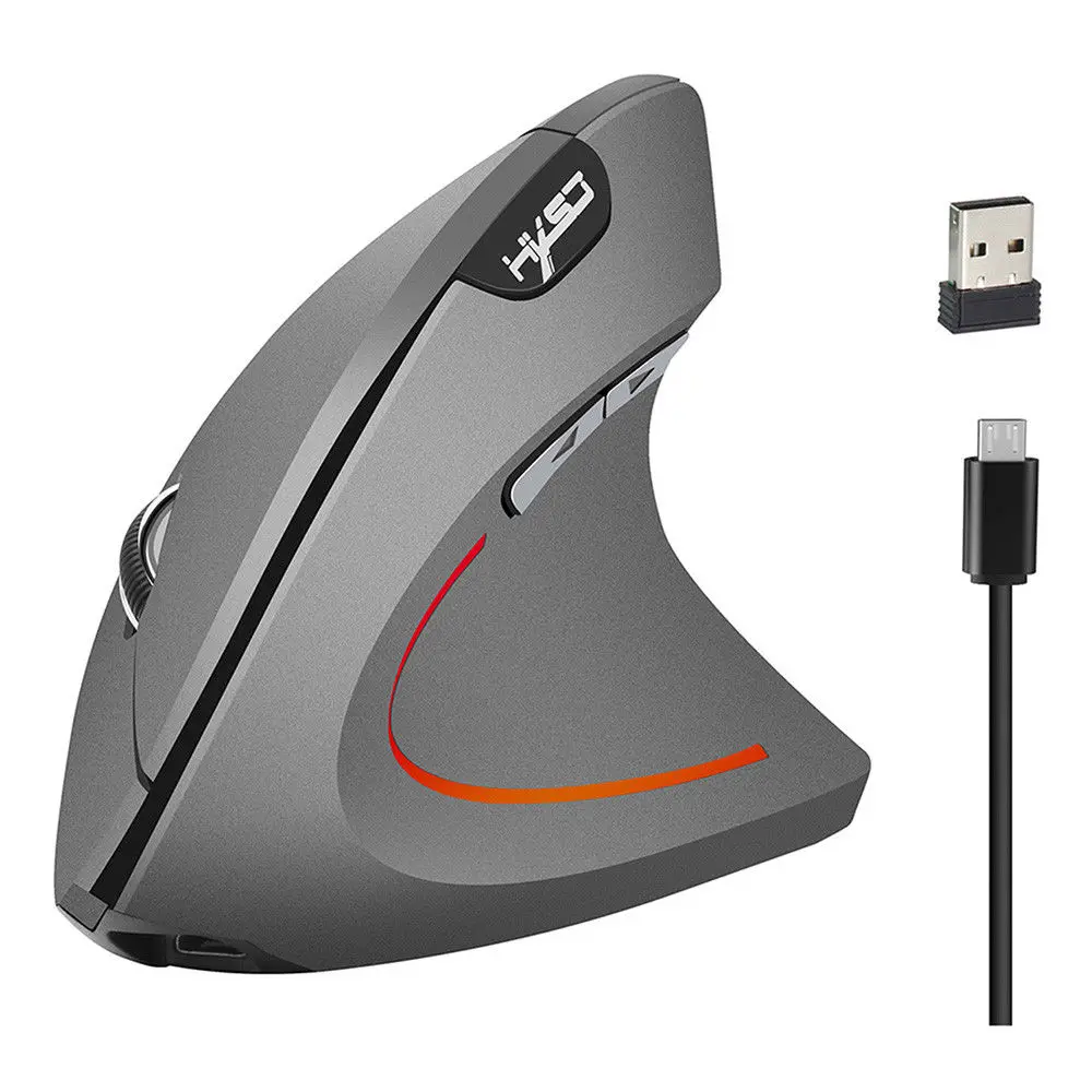 Прочная Вертикальная беспроводная мышь эргономичная 2400 dpi USB перезаряжаемая |