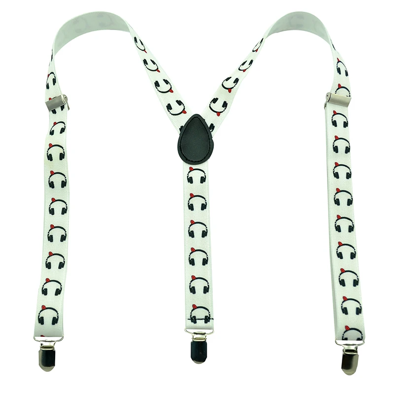 Модные забавные наушники черные 1 дюймовые тонкие эластичные подтяжки для женщин