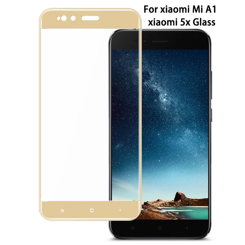 2.5D полное покрытие экрана протектор для Xiaomi Mi A1 Закаленное стекло пленка 5X A1Glass на