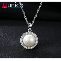 uunico charm shell design pearl jewelrypearl necklace pendant925 sterling silver jewelry fashion necklaces for women 2018 new