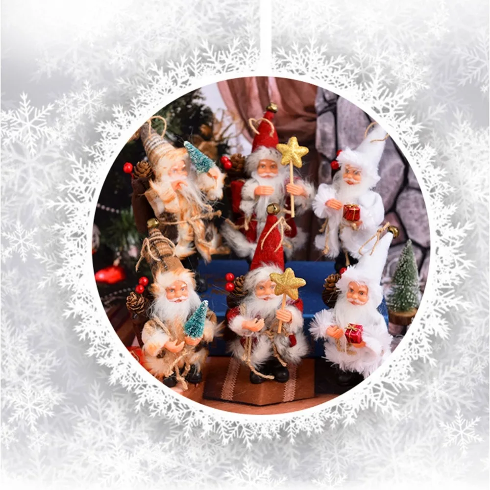 Рождественские украшения navidad для дома стоящая осанка фланелевая кукла Санта