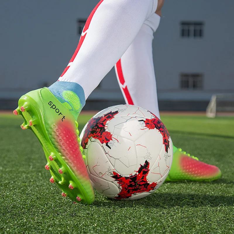 Rolibba Football Shoes Mens High Ankle Superfly Soccer FG Professional Outdoor Kids Training Sock Cleats | Спорт и развлечения
