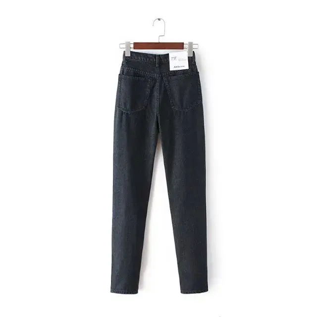 2018 новый тонкий карандаш брюки Винтаж Высокая Талия Джинсы для Для женщин