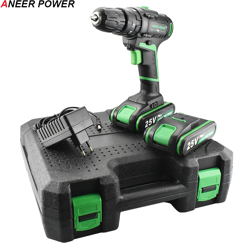 25 В аккумуляторная литиевая батарея Ударная дрель электрическая ручная домашний