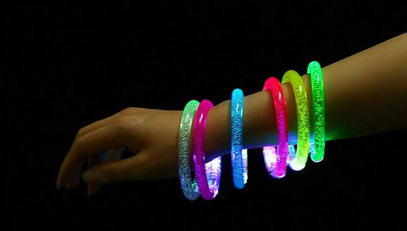 Acrylic Color Glow Bracelet Bubble LED Flash Bar Concert Event Props Use for Concerts Parties Bars Activity | Новизна освещения