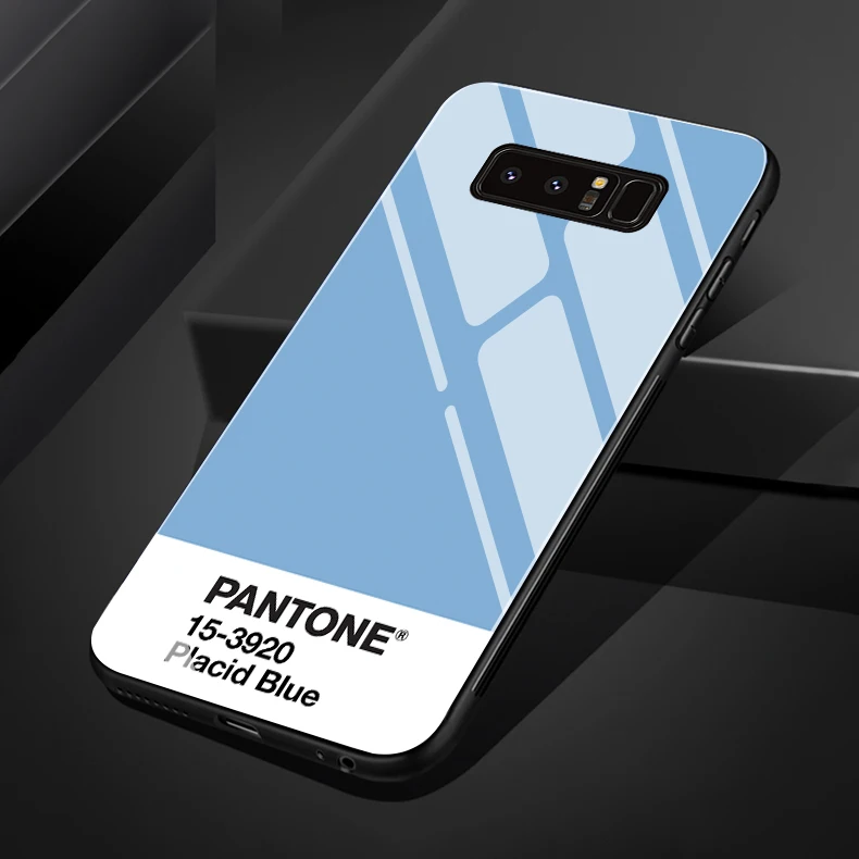 1 Новые Pantone для samsung S8 S8plus S9 S9plus note8 note9 S10 S10plus Цвет закаленное стекло чехол для телефона - Цвет: 1