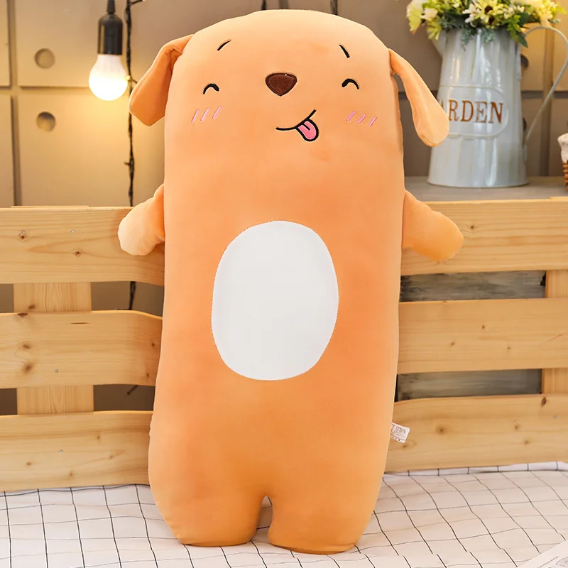 Washable Cartoon Plush Animals Long Stuffed Sleeping Leg Pillows Bunny Mouse Bear Dog Pig Kids Adults Overnight Toy 70/100cm