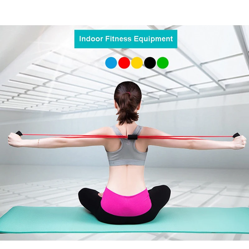 Эластичные ленты для фитнеса латексные тянущиеся веревки упражнений 8 видов