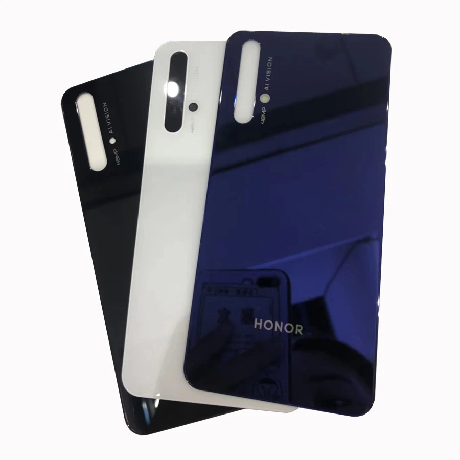 10 шт./лот, Honor20, Задняя стеклянная крышка, чехол для huawei Honor 20, крышка для батареи, Задняя стеклянная панель с клеем