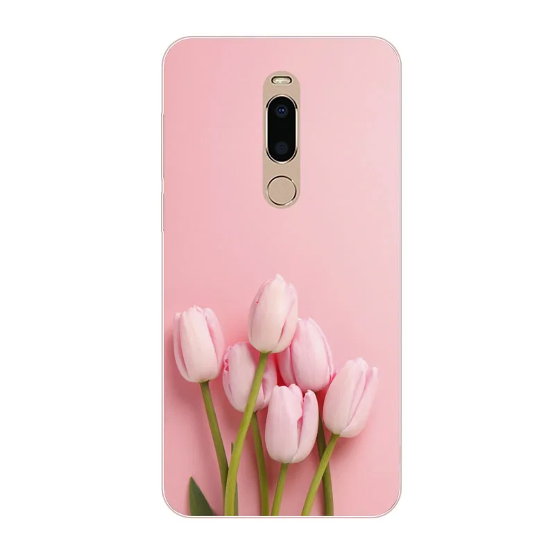 Чехол для meizu note 8 силиконовая Мягкая задняя крышка из ТПУ с красочными лепестками