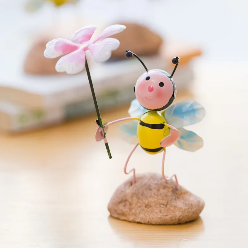 3pcs/lot Type Mini Handmade Act Deco Painted Sheet Metal Ants Festival Wedding Marriage Home Furnishing Articles Gift | Дом и сад