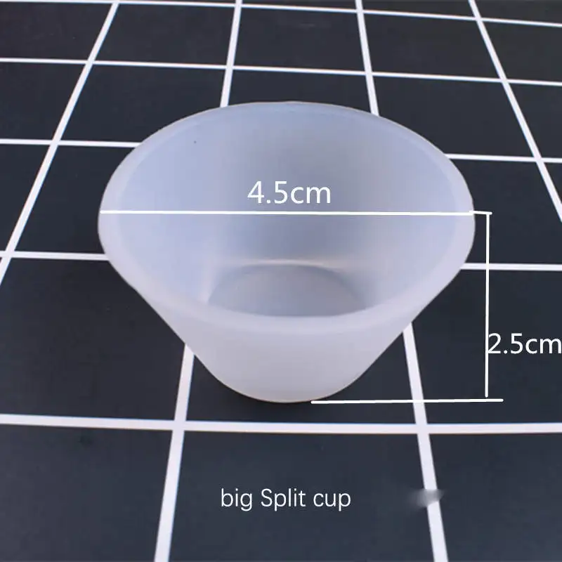 big Split cup SNASAN, 1 силиконовая мерная чашка, разделенная чашка, силиконовая форма, ручная работа, сделай сам, инструмент для изготовления ювелирных изделий, чашка из эпоксидной смолы, 100 мл - Цвет: big Split cup