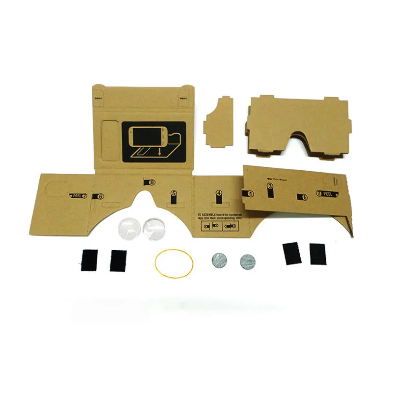 Горячая Распродажа VR картонные очки 3D очки для Xiaomi Android DIY VR очки коробка для iPhone 5 6 7 смартфонов 3D VR очки