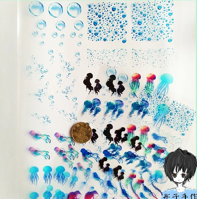 3 шт./лот пузырьки воздуха капли воды медуза прозрачный материал с использованием