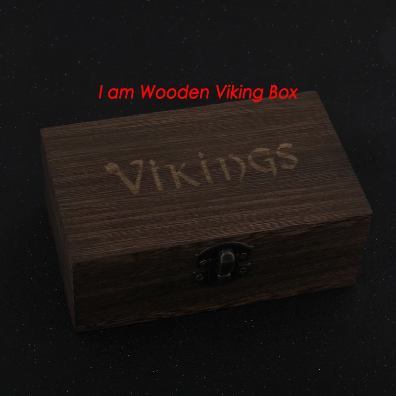 

Original S925 Metal Hand Making men Puck Viking Bracelet with wood box as gift Free Shipping