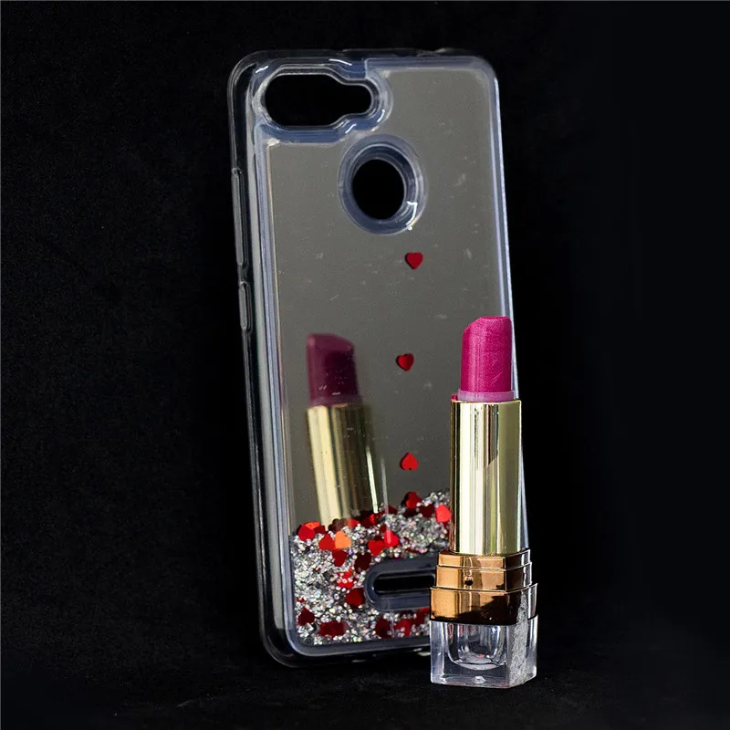 Для Funda Xiaomi Redmi 6 Чехол мягкий силиконовый прозрачный глиттер Переливающаяся