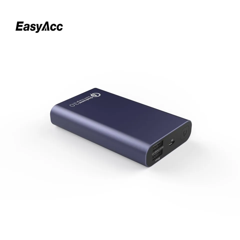 Easyacc 10000 мАч Зарядное устройство Qualcomm Quick Charge 3 0 с двумя портами портативное