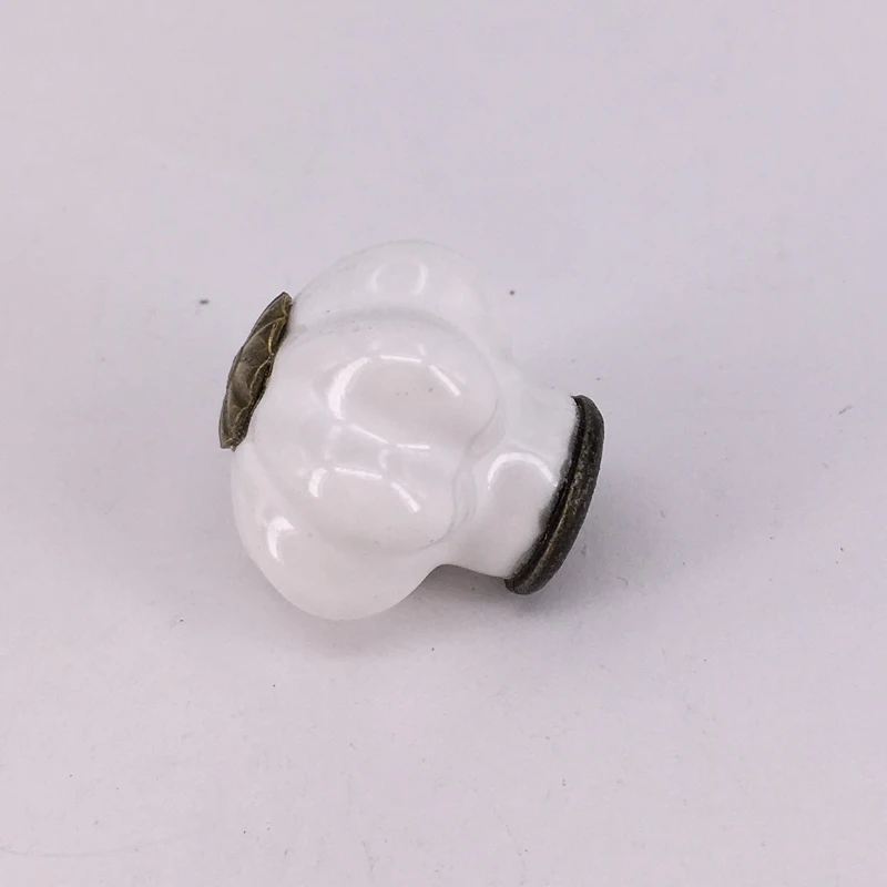 10x керамические декоративные ручки в виде белой тыквы внутренние и для шкафа