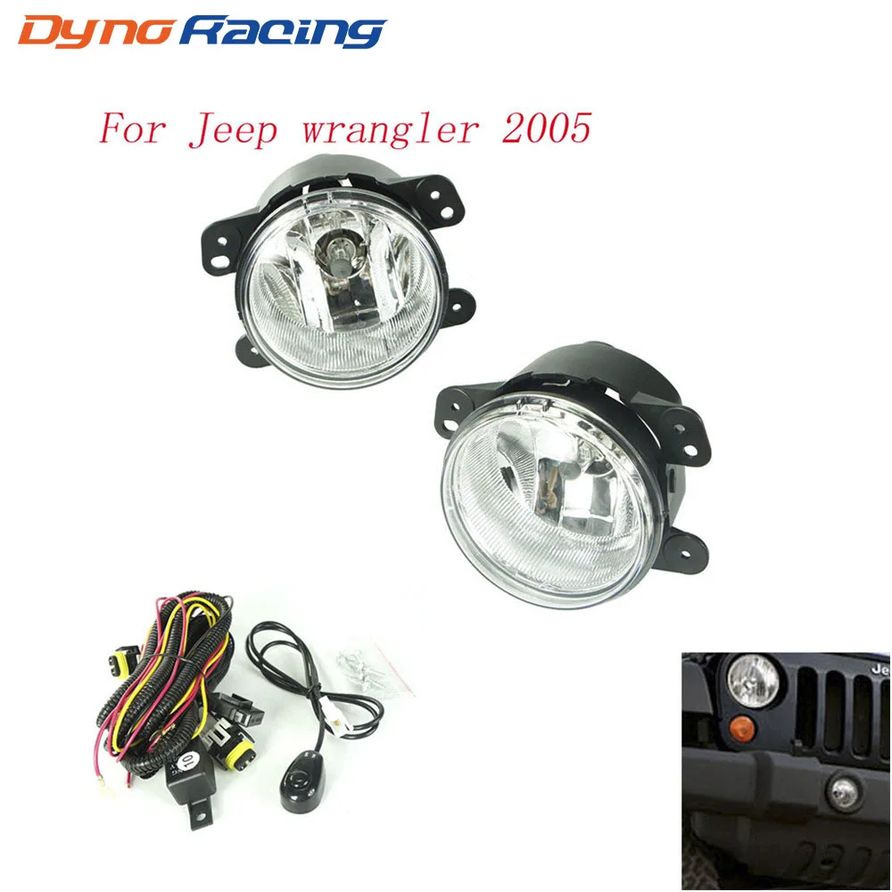 Туман светильник для Jeep wrangler 2005 противотуманные прозрачные линзы бампер туман s