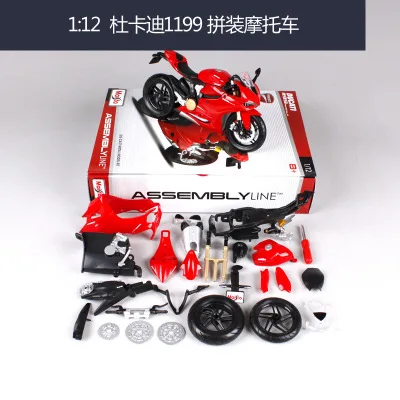 Черный Maisto 1:12 Kawasaki ZX-14 собранная модель мотоцикла из сплава модель мотоцикла собранная DIY игрушка инструменты - Цвет: Черный