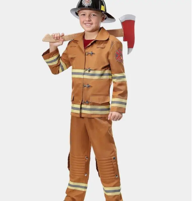 Новый костюм для вечевечерние НКИ на Хэллоуин взрослых и детей пожарной