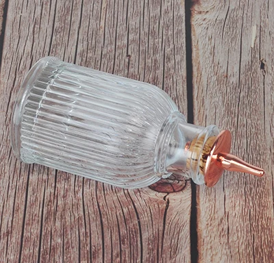 Copper Plated 90 мл стеклянная бутылка для коктейлей-с верхом из нержавеющей стали, дизайн птичьей клетки для профессионального миксолога барного инструмента - Цвет: Copper Plated