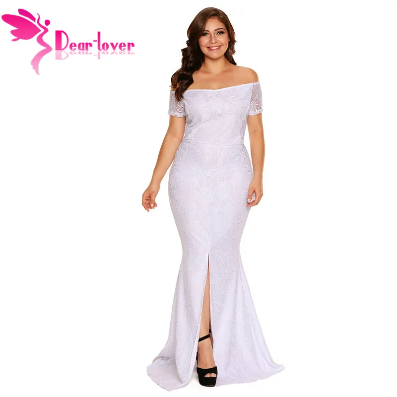 Dear Lover Макси-платье с открытыми плечами большие размеры женская одежда розовое