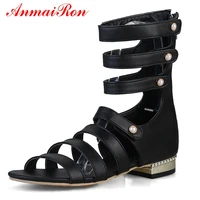 anmairon gladiator casual zip women sandals summer 2020 high heel women fashion shoes summer size 34 39 ly669