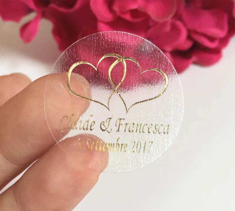 Декор для свадьбы и Помолвки 90 шт на заказ Персонализированные Двойное сердце