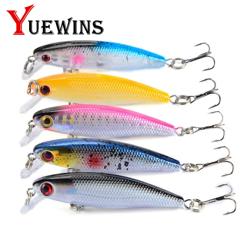 YUEWINS Горячие рыболовные приманки Minnow3D Eyes isca искусственные 6 см 4 1 г жесткие басы