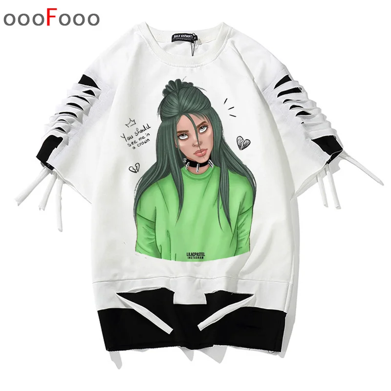 1420 Billie Eilish футболка хип-хоп Мужская футболка уличный сверхразмерный Топ Мужская/Женская harajuku футболка высокое качество унисекс Лето - Цвет: 1420