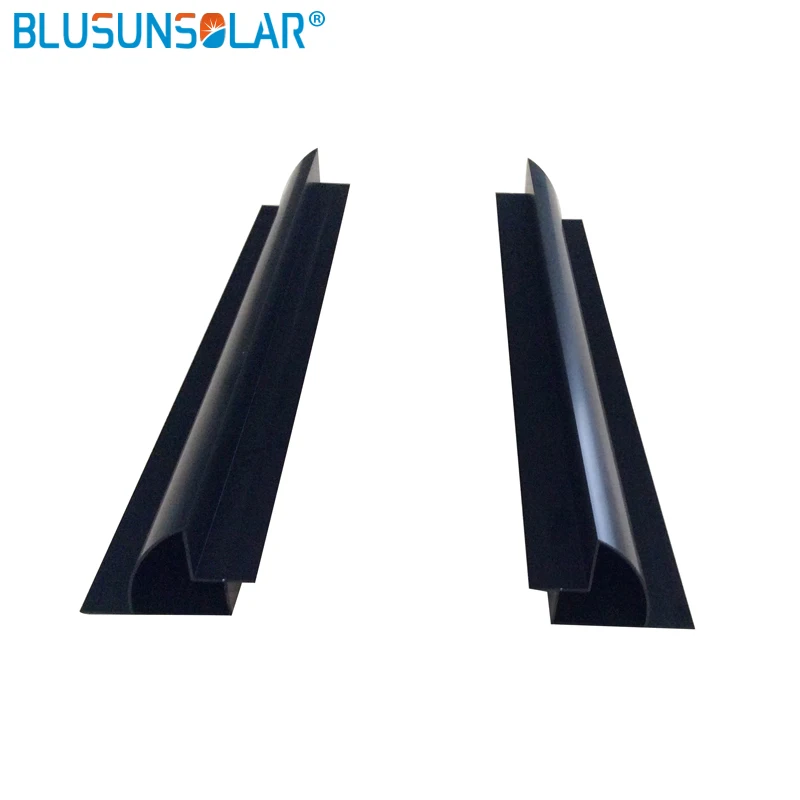 Black 2 компл./лот Панель ABS монтажный Brcket 55 см длиннее сбоку Панели Солнечные Кронштейн для мотор автофургона дом на колесах - Цвет: Black