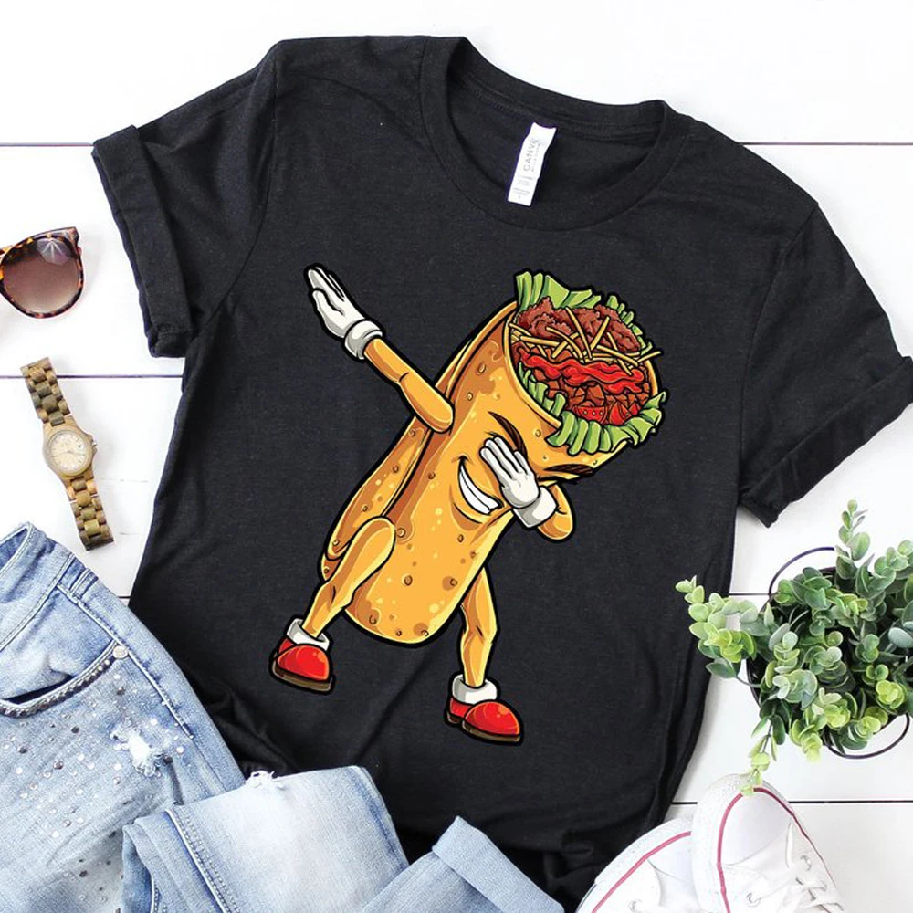 Рубашка Dabbing Burrito забавная рубашка с пятью мая подарок влюбленные в стиле хип