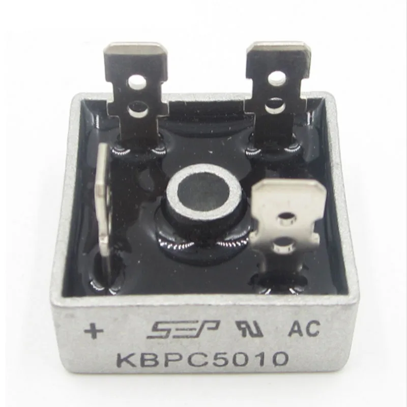 5pcs 50A 1000V Metal Case Single Phases Diode Bridge Rectifier KBPC5010 | Электронные компоненты и принадлежности