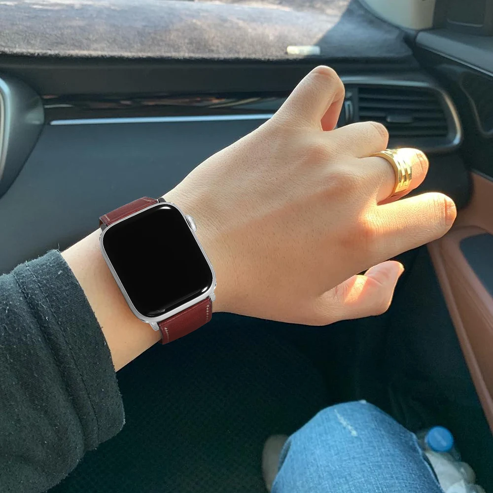 CHIMAERA ремешки для часов Apple кожаный ремешок для наручных часов Iwatch, для наручных часов Apple Watch серии 1/2/3/4 ремешок 38 мм 40 мм 42-44 мм, ремешок для Apple Watch